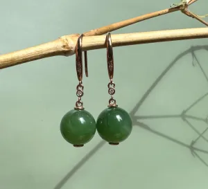 18k AA Jade Earrings