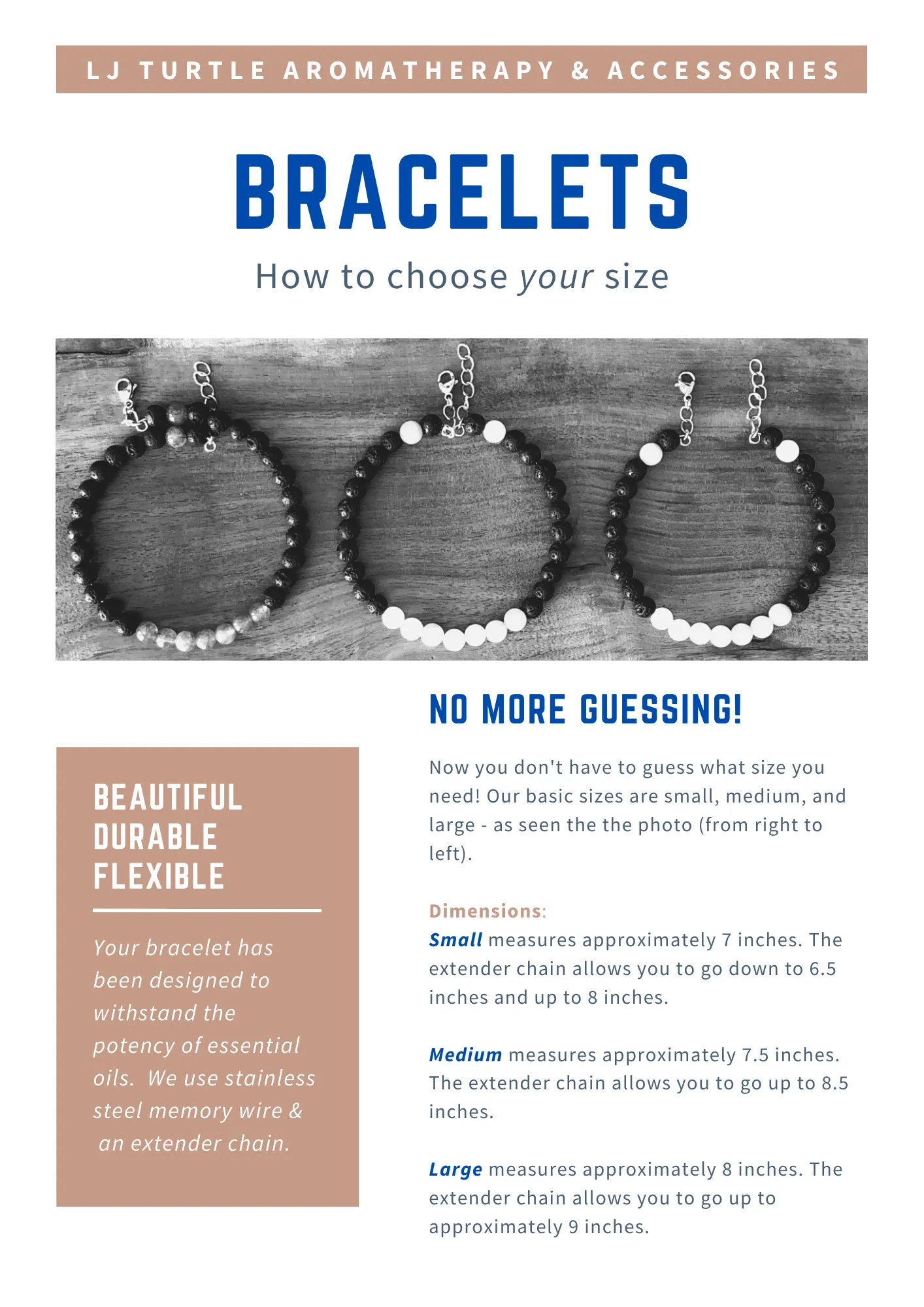 3-Stack | Smokey Quartz | Amethyst | Peridot & Lava Stone Aromatherapy Diffuser Bracelet