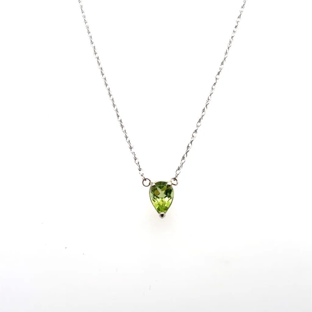 .73 ct Peridot Pendant Set 14k White Gold Regard Jewelry Austin, Texas