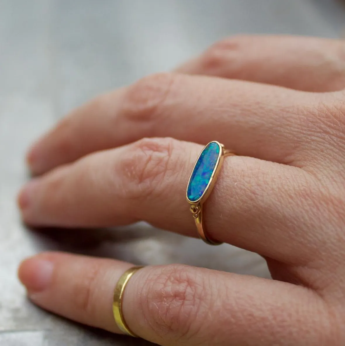 Boulder Opal Ring
