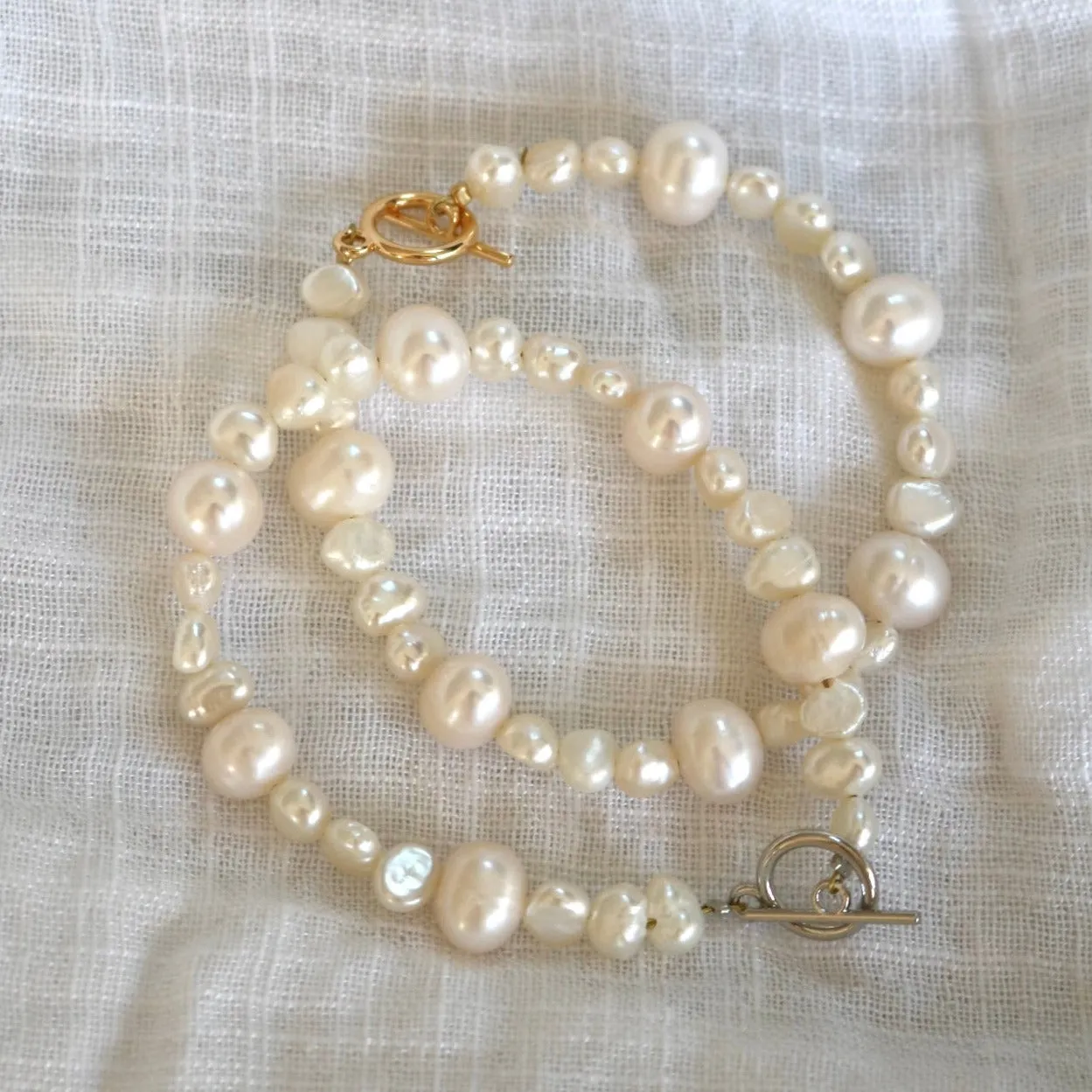 CALLIE PEARL BEADED BRACELET IN PLATINUM