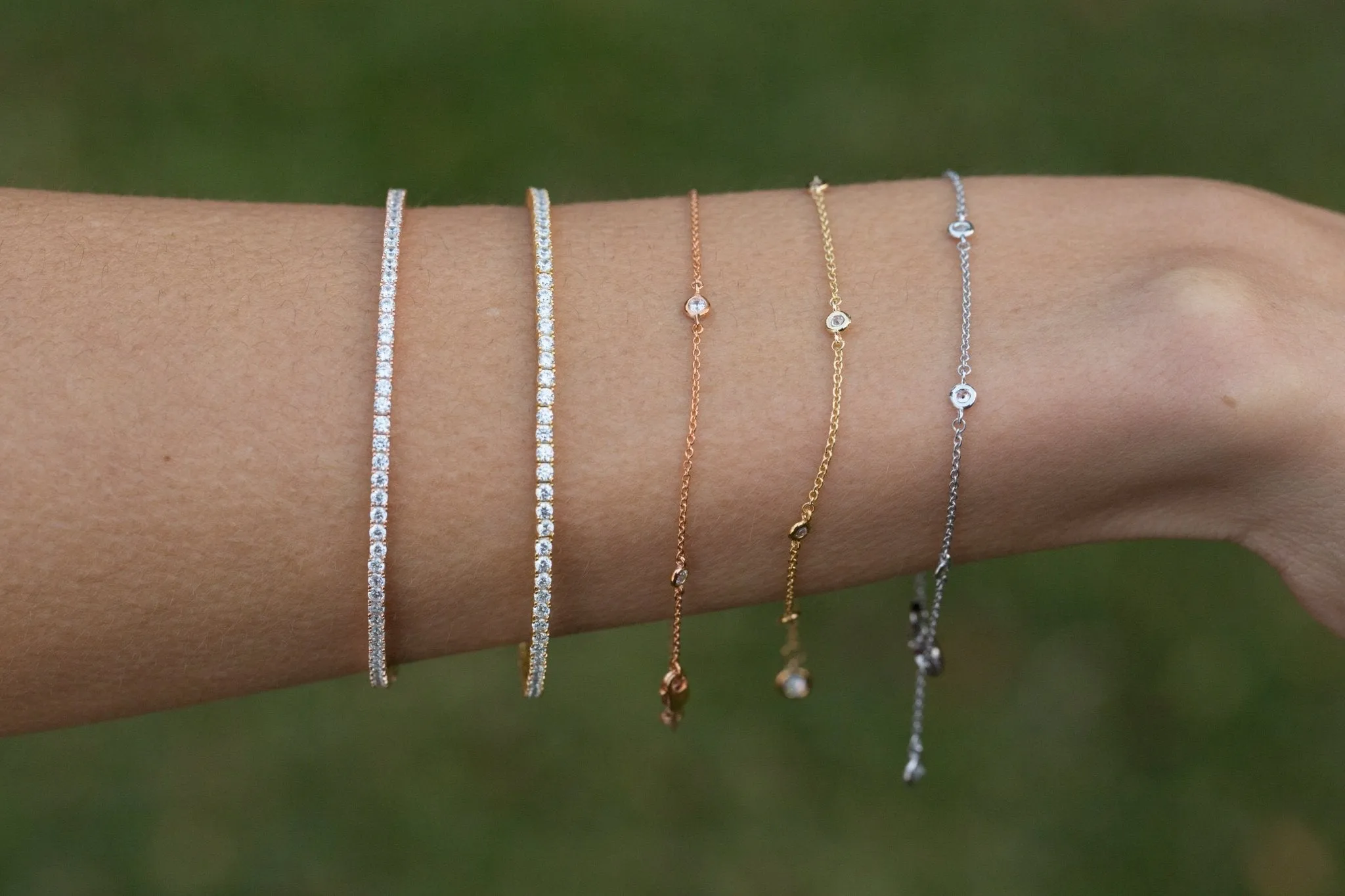 Classic Small Brilliant Tennis Bracelet Finished in 18kt Rose Gold