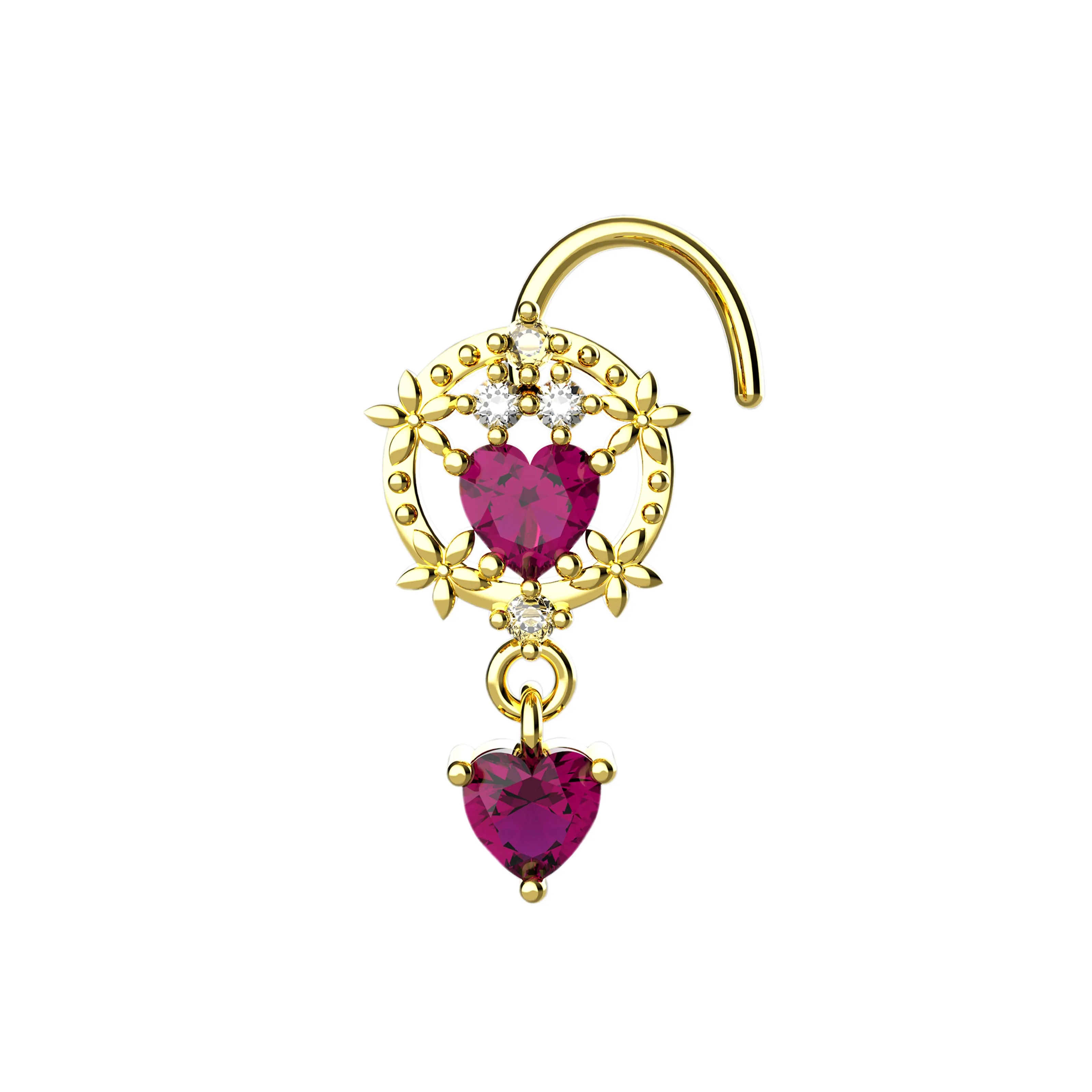 Dangling Nose Piercing Ring for Women – Elegant Dangle Nose Jewelry