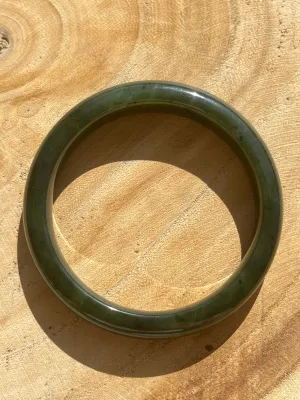 Dark Green Nephrite Jade Bangle 57mm, 碧玉手镯