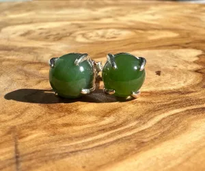 Earrings, Round Silver Studs
