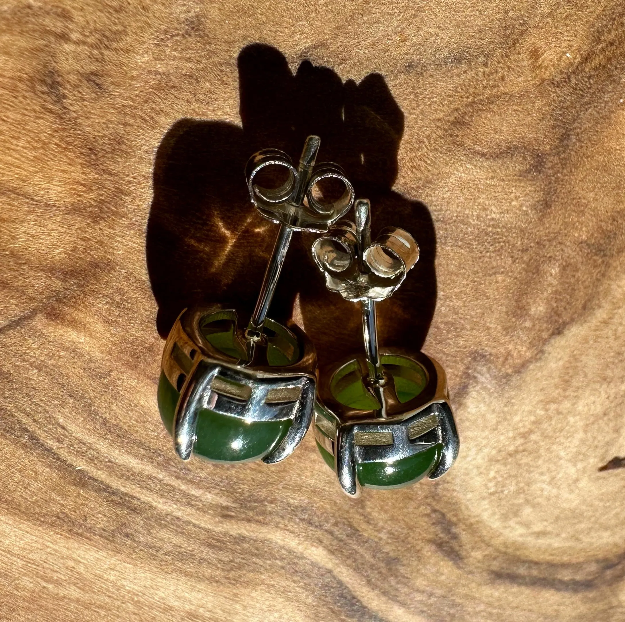 Earrings, Round Silver Studs