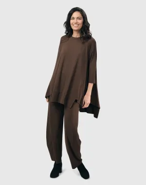 Essential Oversized Trapeze Top, Coffee by Alembika