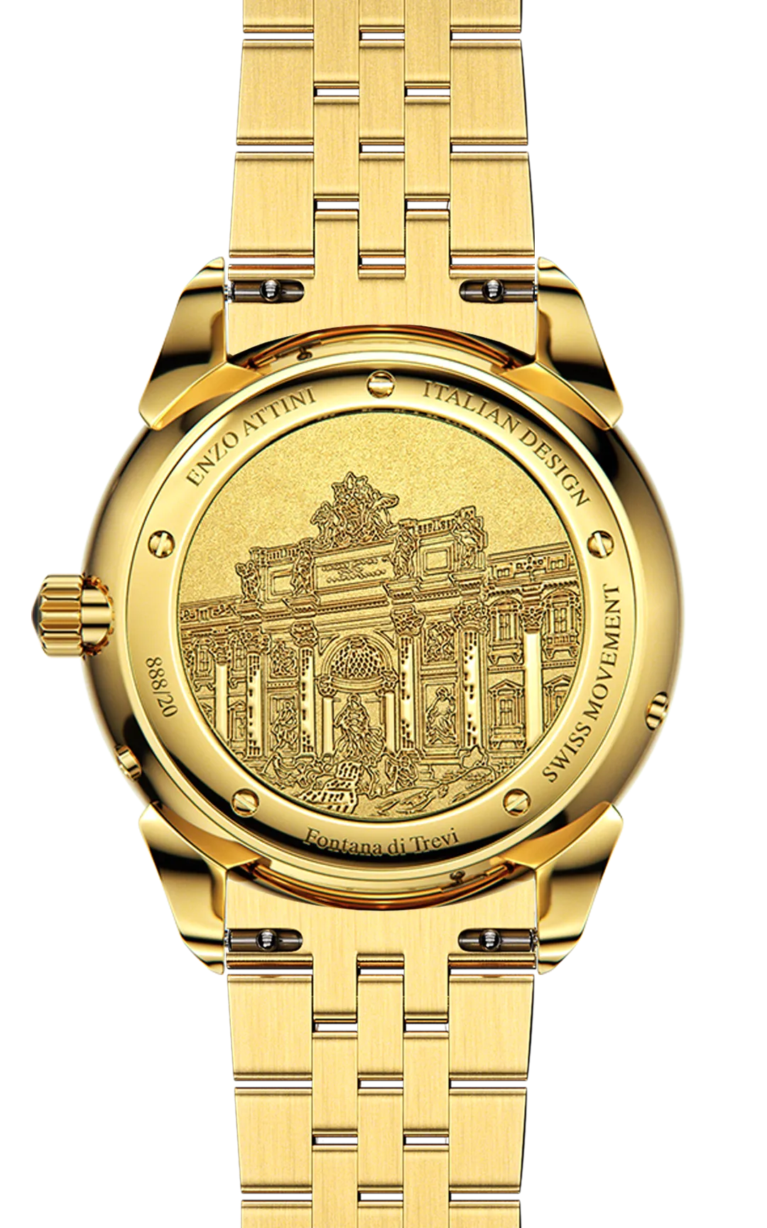 Fontana di Trevi, Roma - President Bracelet / Swiss Movement.