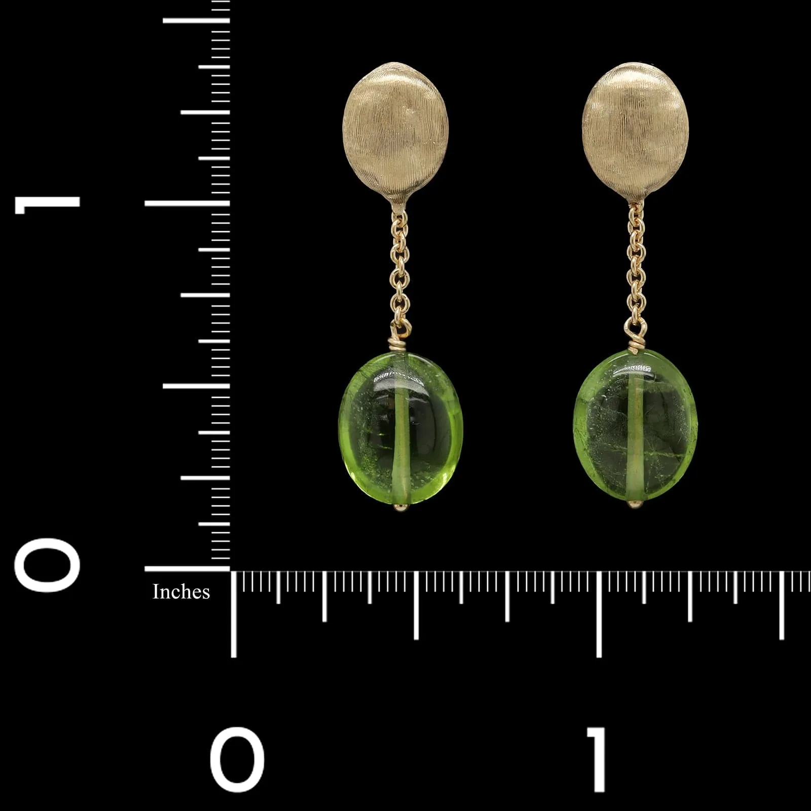 Marco Bicego 18K Yellow Gold Estate Peridot Earrings