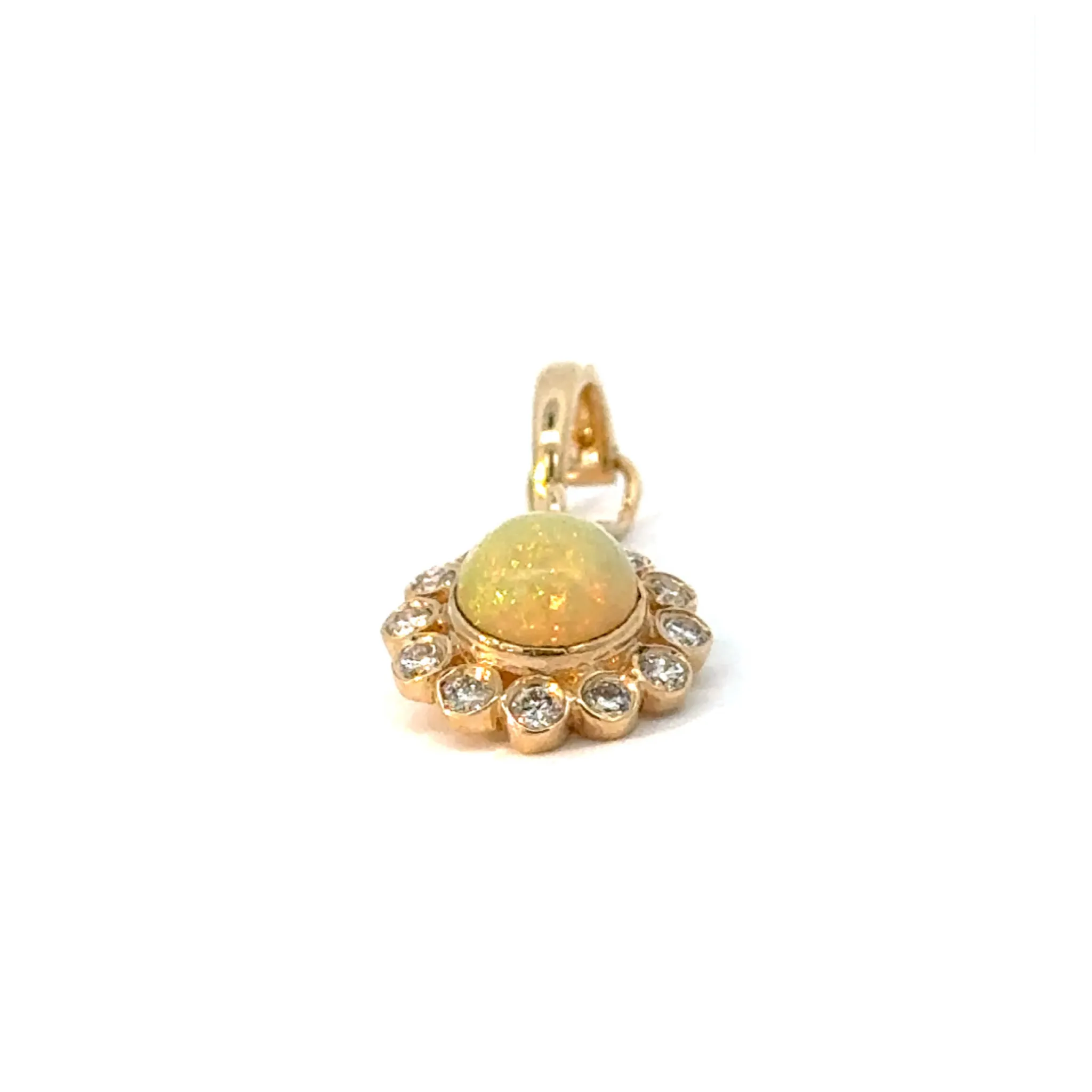 Opal and Diamond Charm