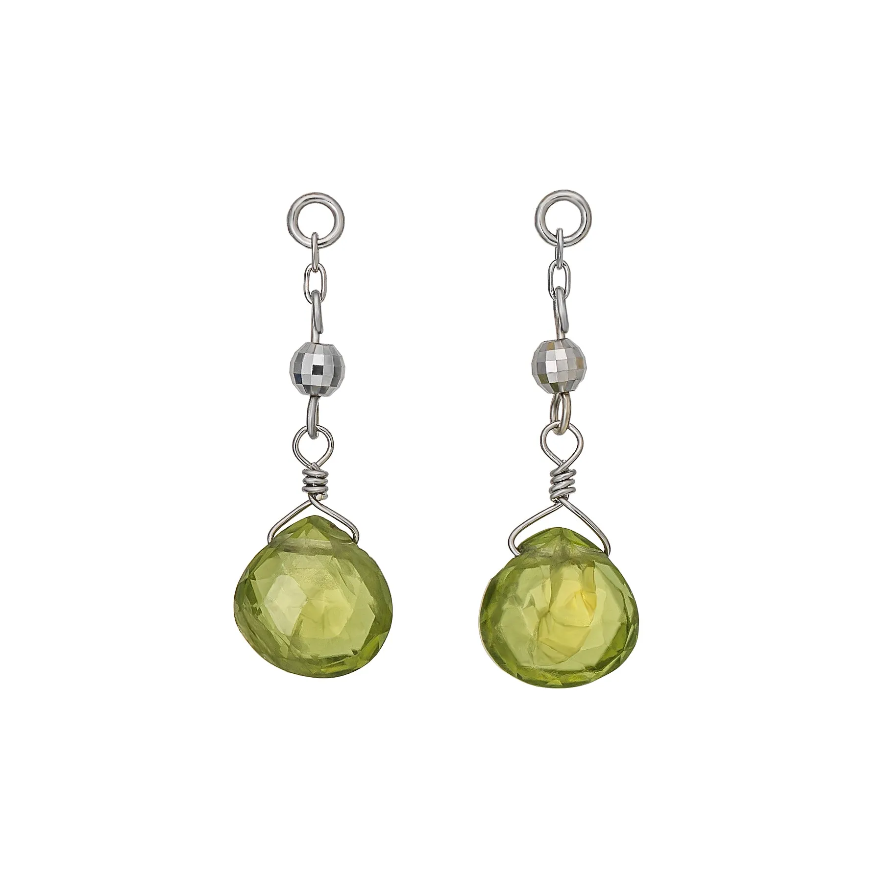[Palette] 10K Peridot Charms (White Gold)