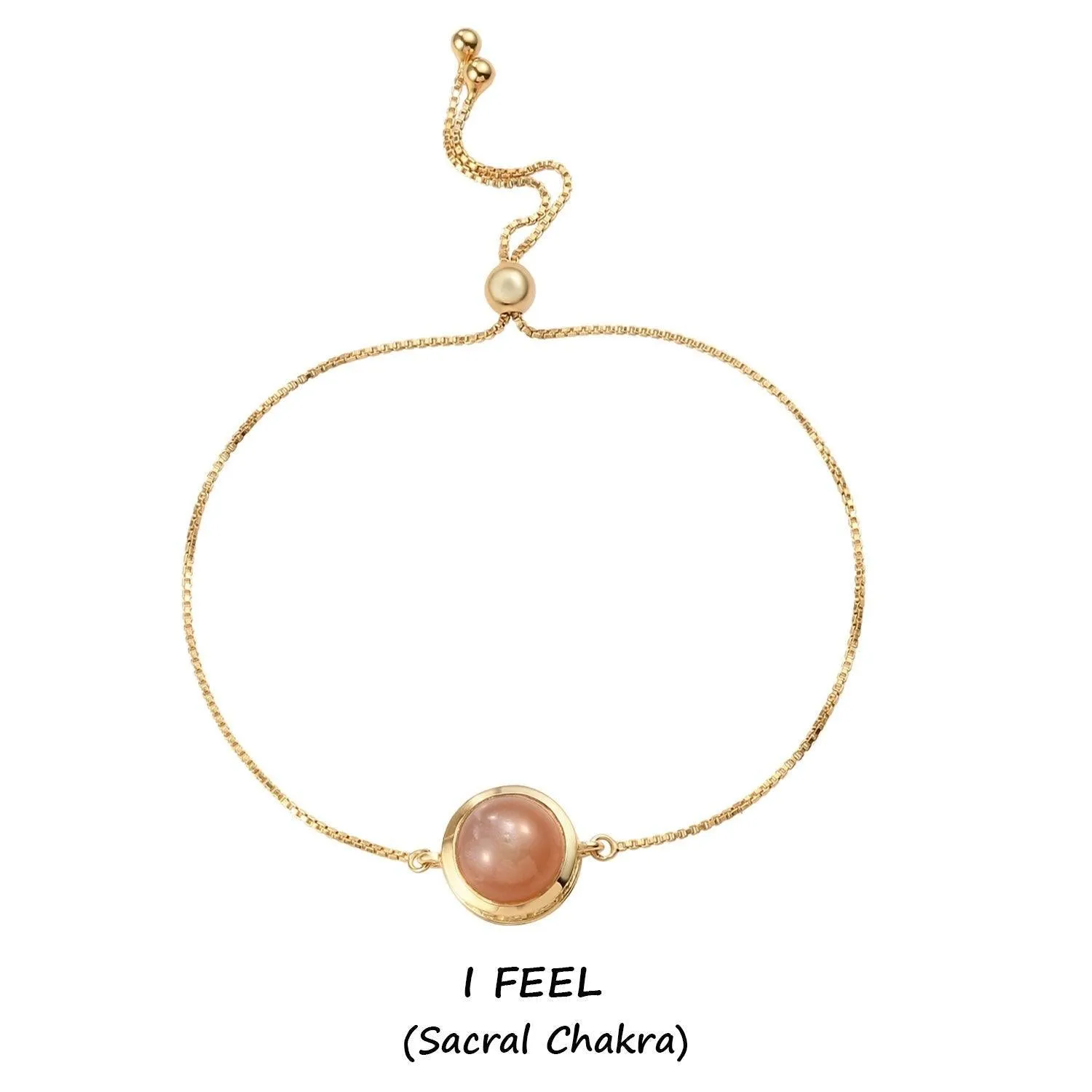 Peach Moonstone Bracelet |  Sacral Chakra Bracelet | 925 Sterling Silver Bracelet | Bracelet for Women | Gift for her