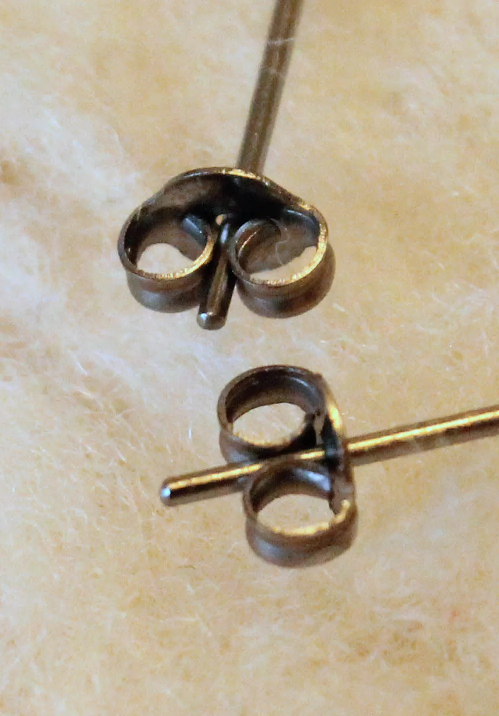 Peridot Bezel Gemstones, Small (Niobium or Titanium Post Earrings)