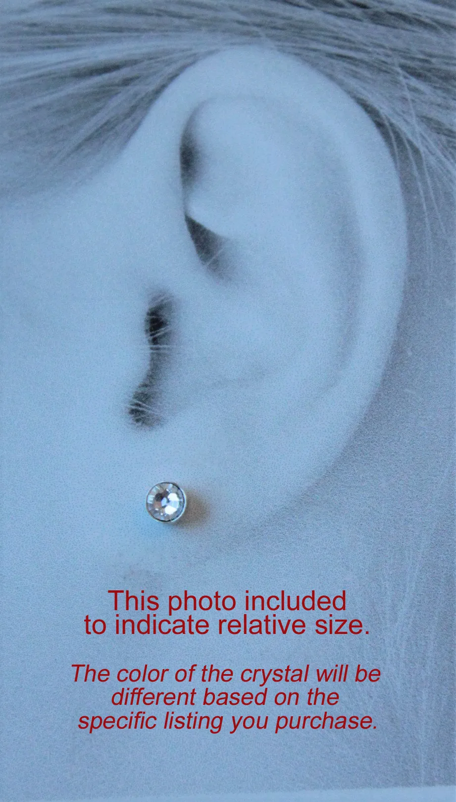 Peridot Crystal Bezels (Nickel Free Pure Titanium Stud Earrings)