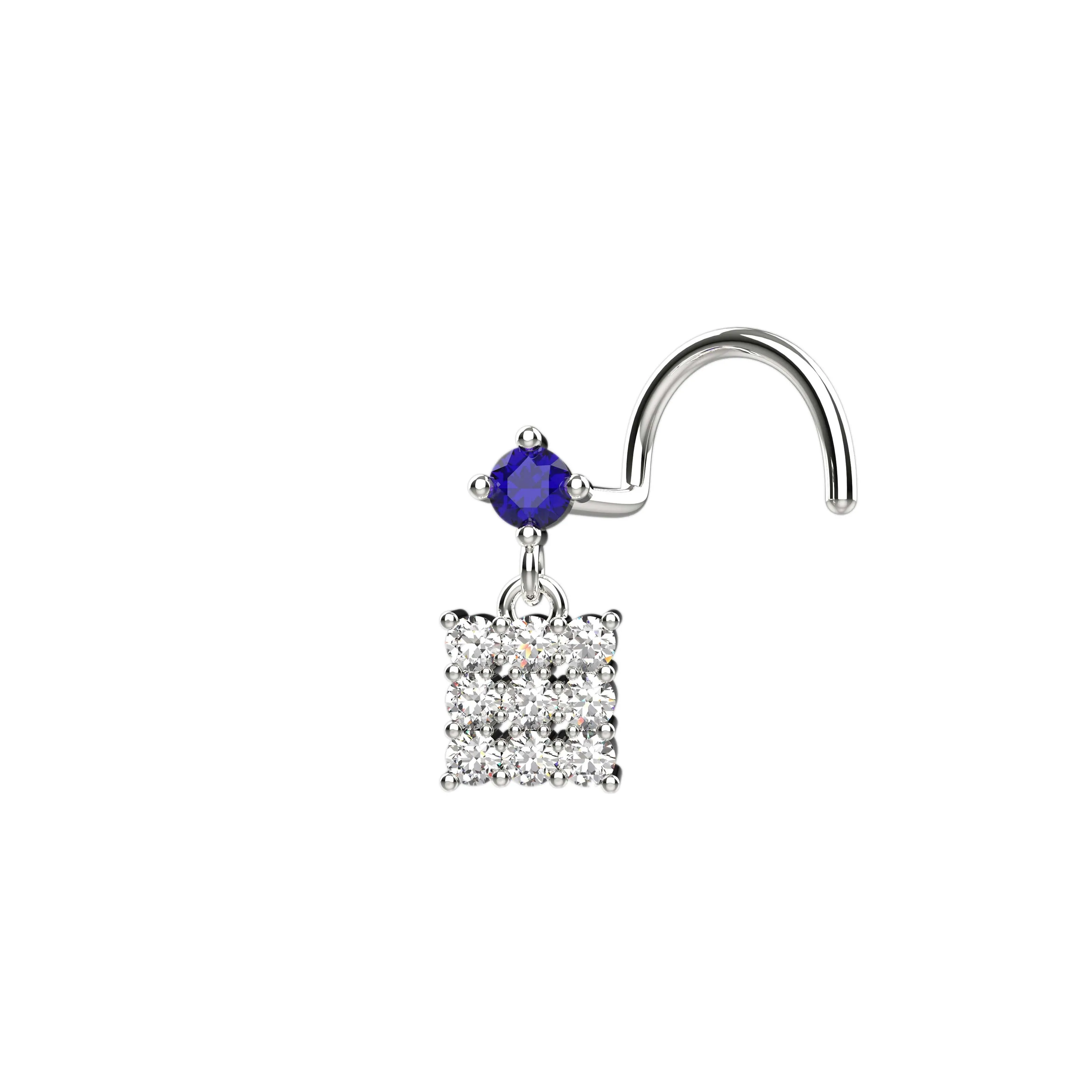 Pink Dangle Nose Ring | Dainty Piercing Jewelry for Women