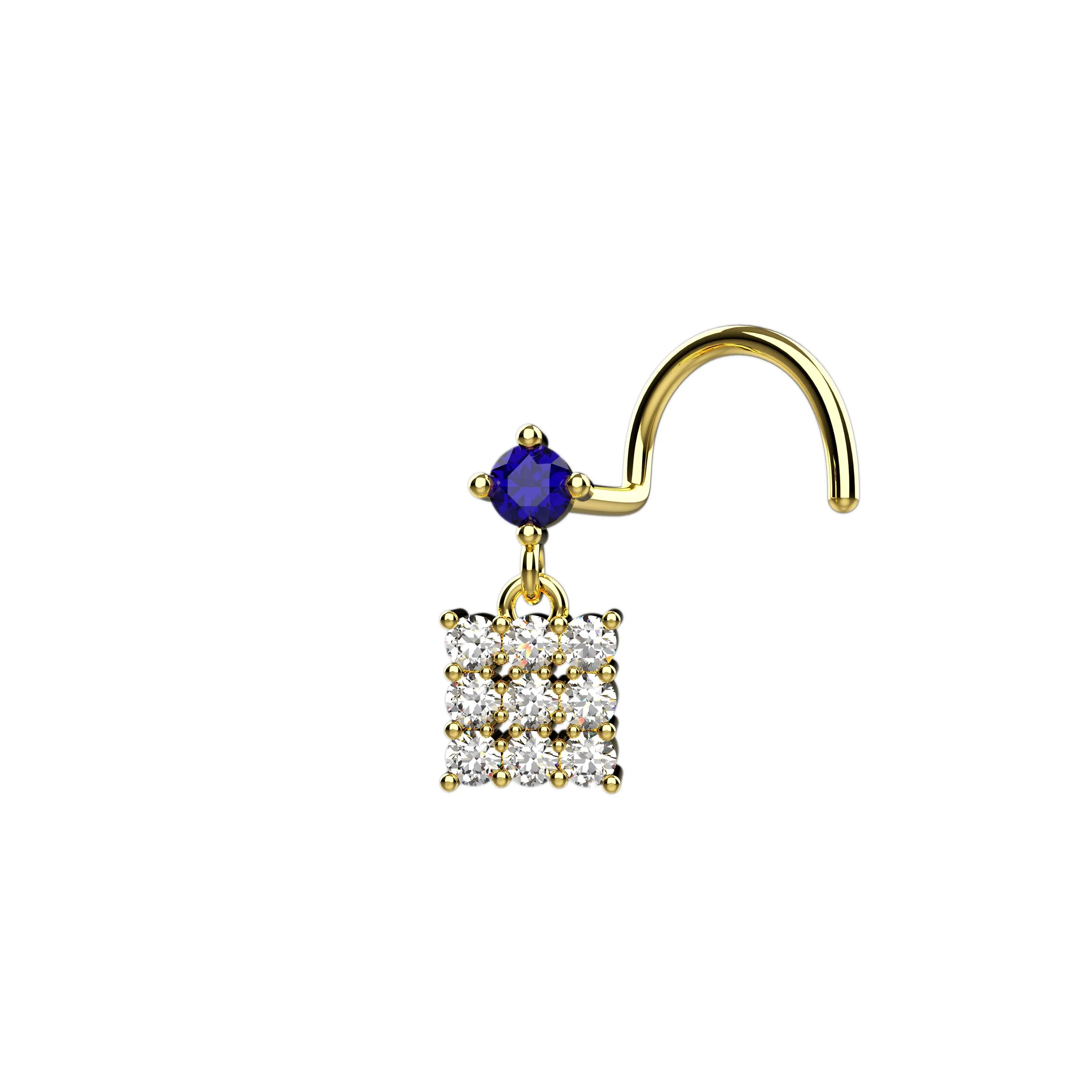 Pink Dangle Nose Ring | Dainty Piercing Jewelry for Women