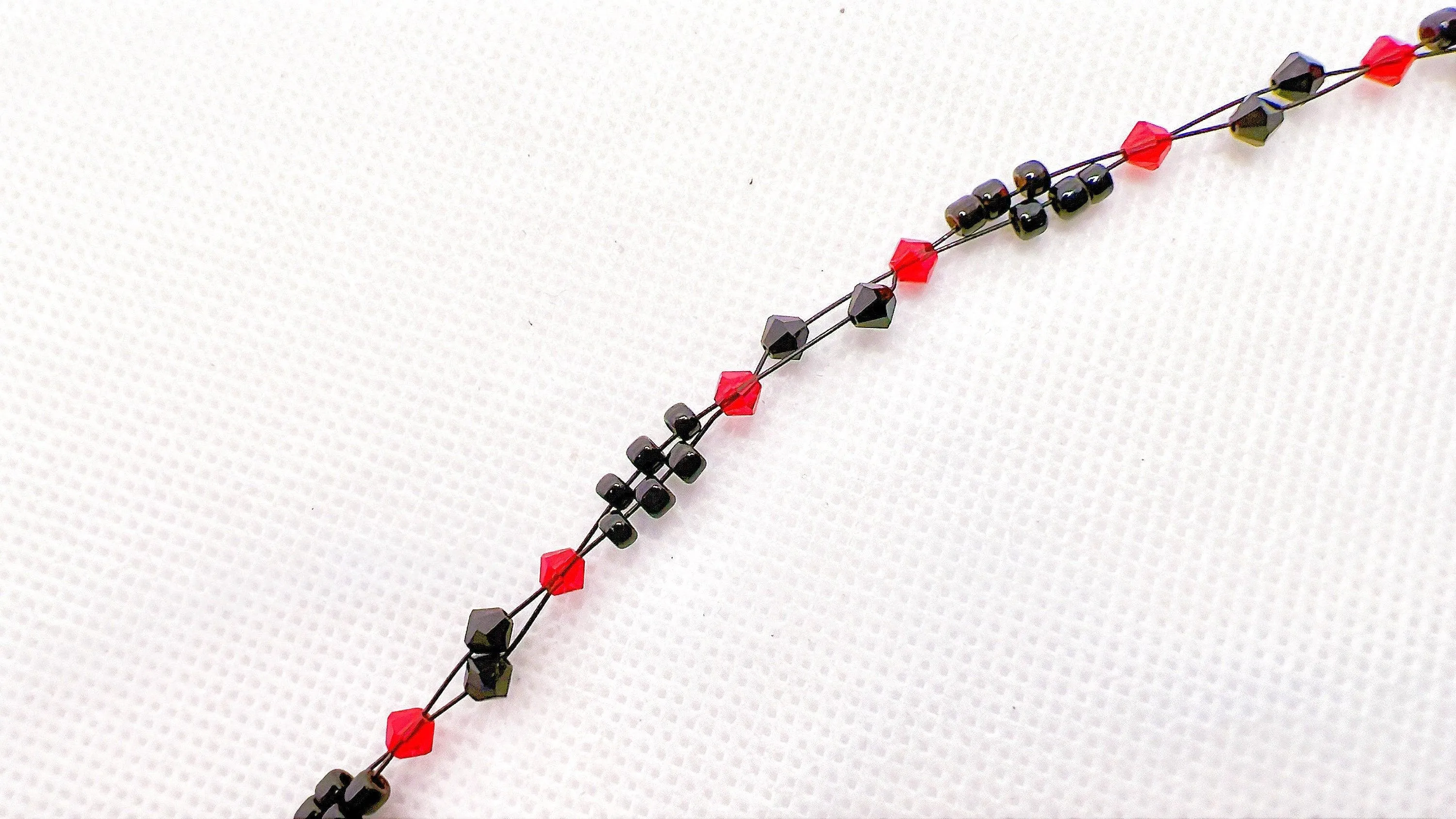 Ruby Crystal Miyuki Bead Bracelet