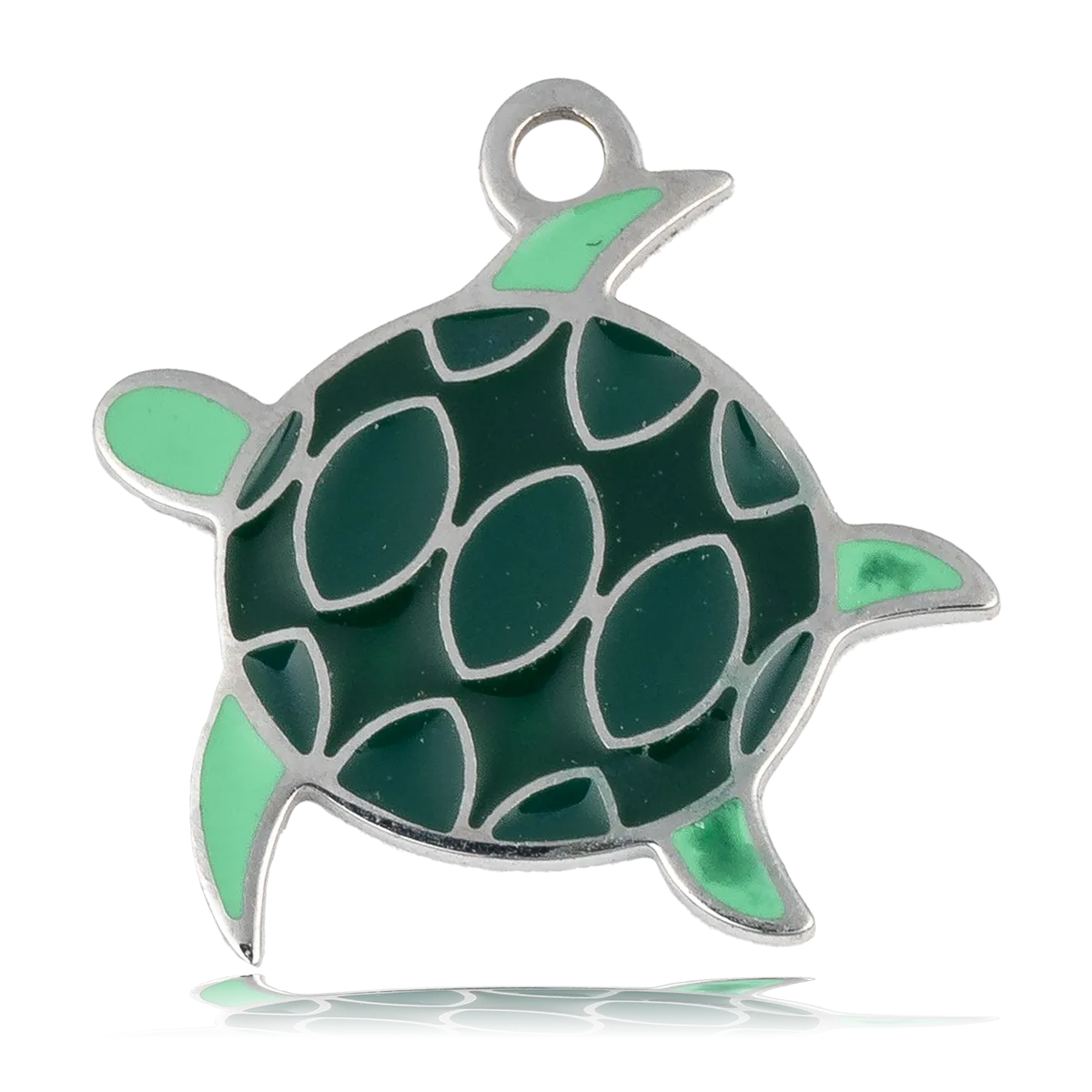Turtle Enamel Charm with Blue Opal Jade Charity Bracelet